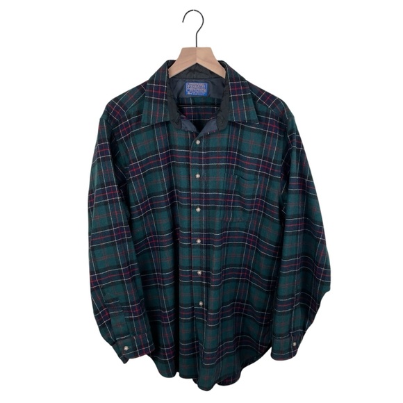 Vintage Pendleton Authentic Sinclair Hunting Tartan Button Down Flannel Shirt XL - Picture 1 of 5